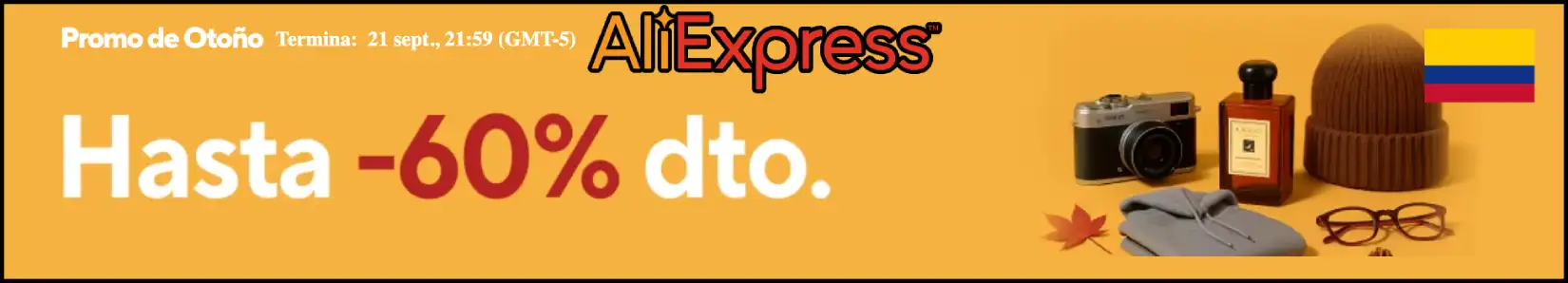 Promo Otoño Colombia en AliExpress 