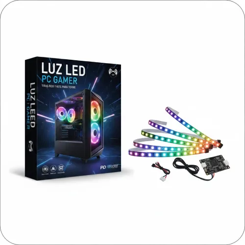 Luz LED para PC gamer: tiras RGB y kits para torre en AliExpress Colombia