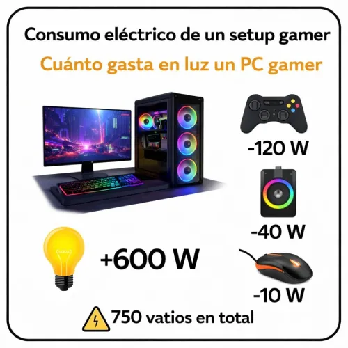 cuanto gastan las luces gamer en Colombia