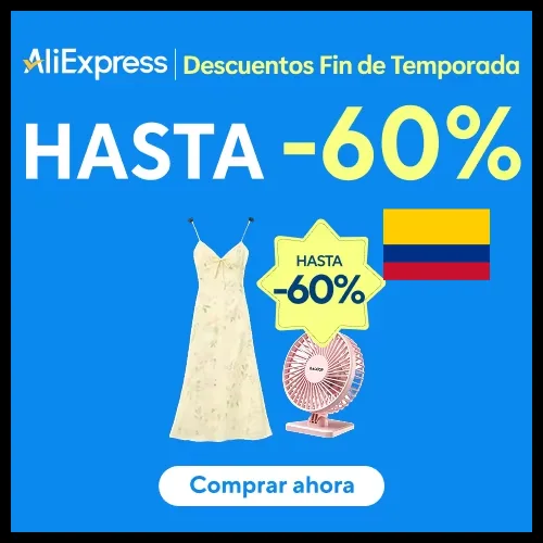 descuentos fin de temporada en AliExpress Colombia