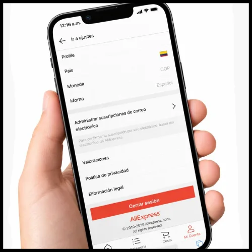 ver AliExpress en pesos colombianos desde el celular