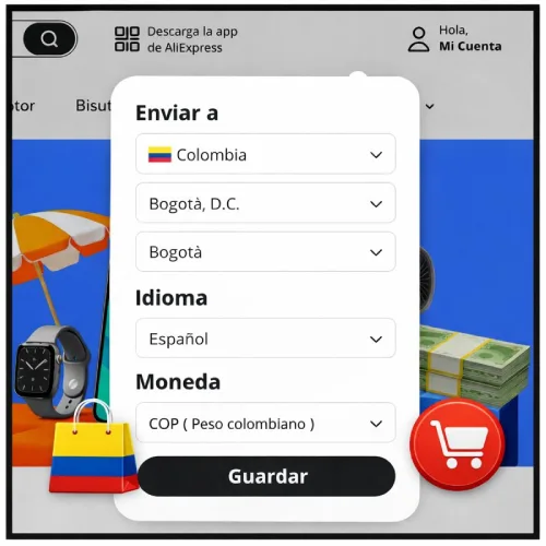 ver AliExpress en pesos colombianos